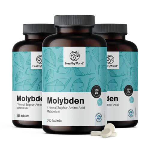 3x Molibden 150 µg, total 1095 de comprimate