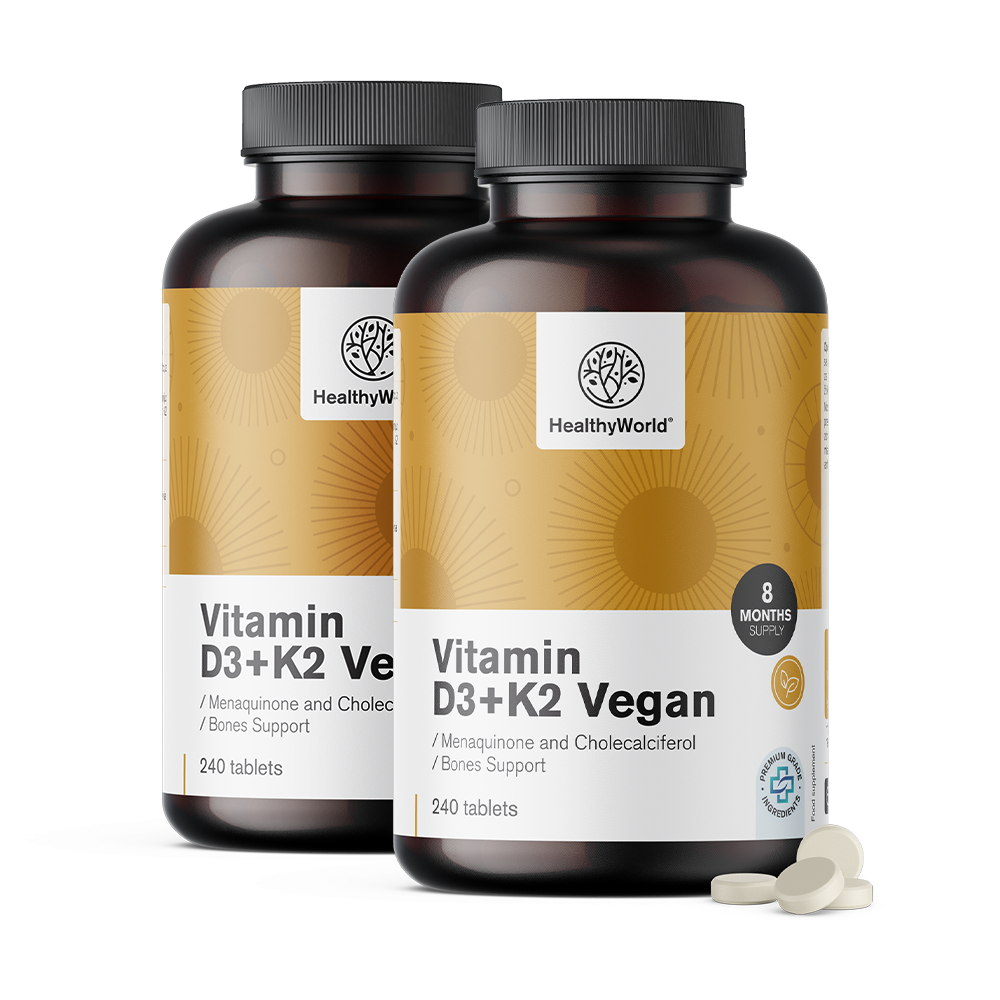 Vegánske vitamíny D3+K2