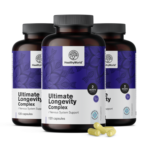 3x Ultimate Longevity Complex, skupaj 360 kapsul