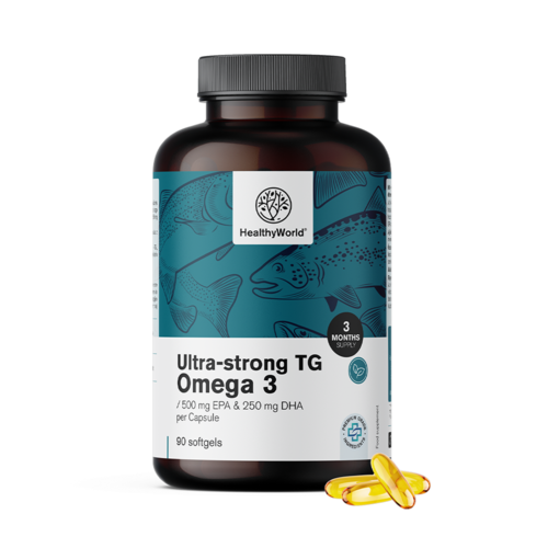 Ultra Strong Omega-3 – v trigliceridni obliki, 90 mehkih kapsul