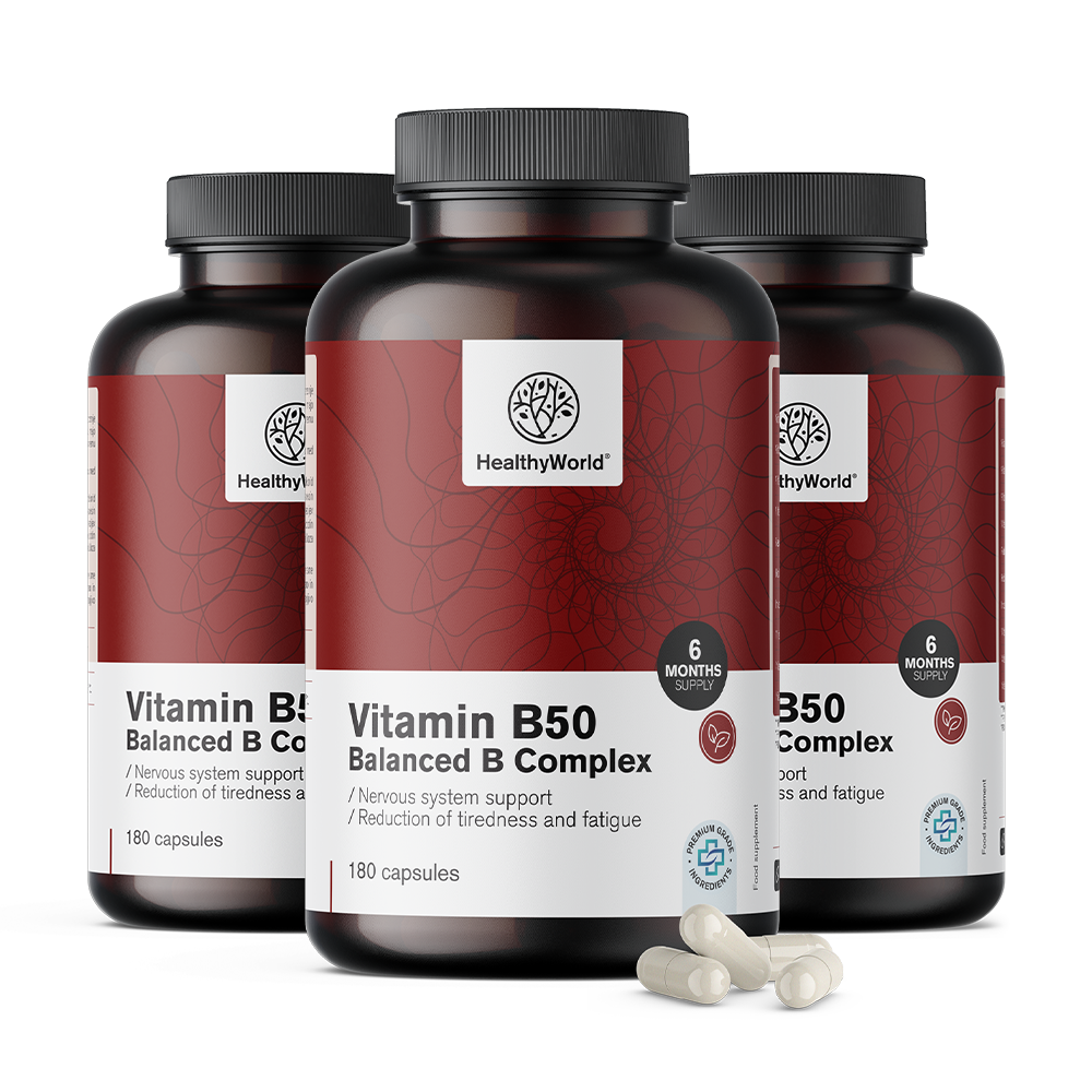 Komplex vitamínov B50, kapsuly.