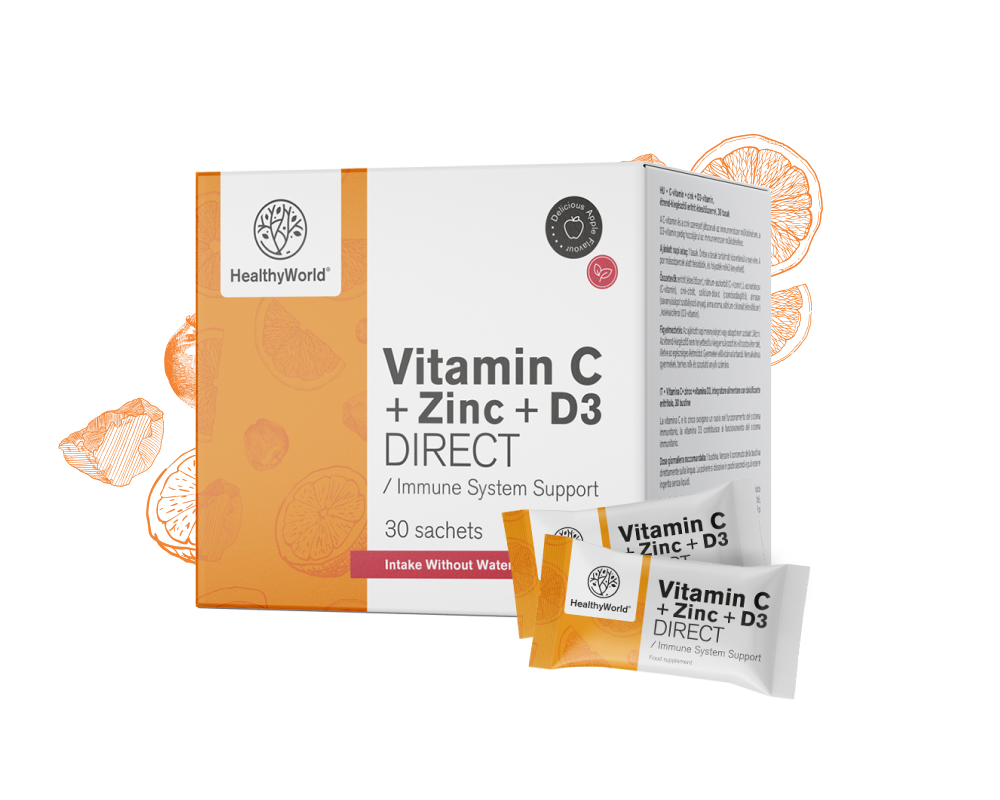 Vitamín C 500 + Zinok + D3 DIRECT