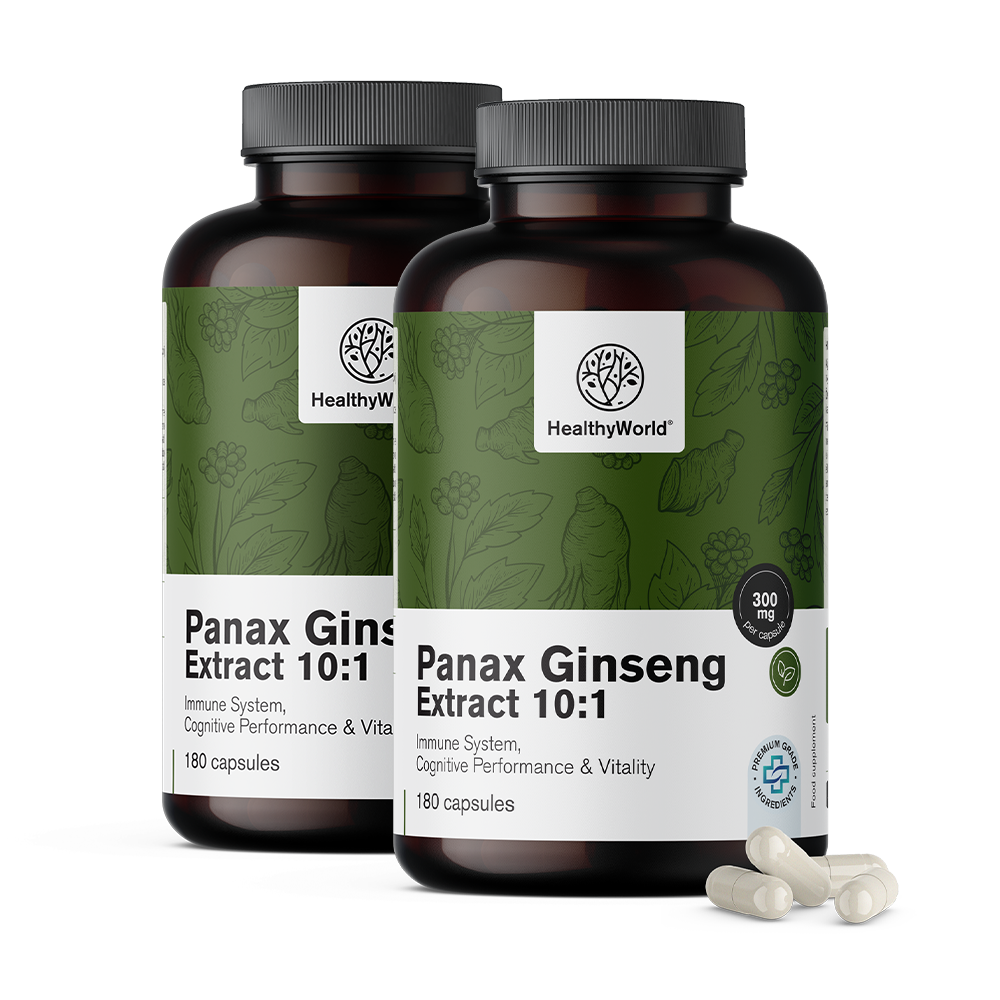 Panax Ginseng 300 mg – extrakt zázvoru 10:1 vo kapsulách