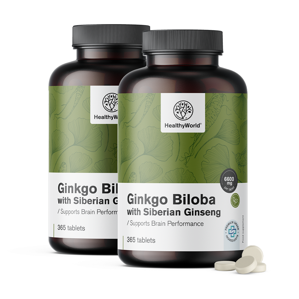 Ginkgo Biloba with Siberian Ginseng in Tablets