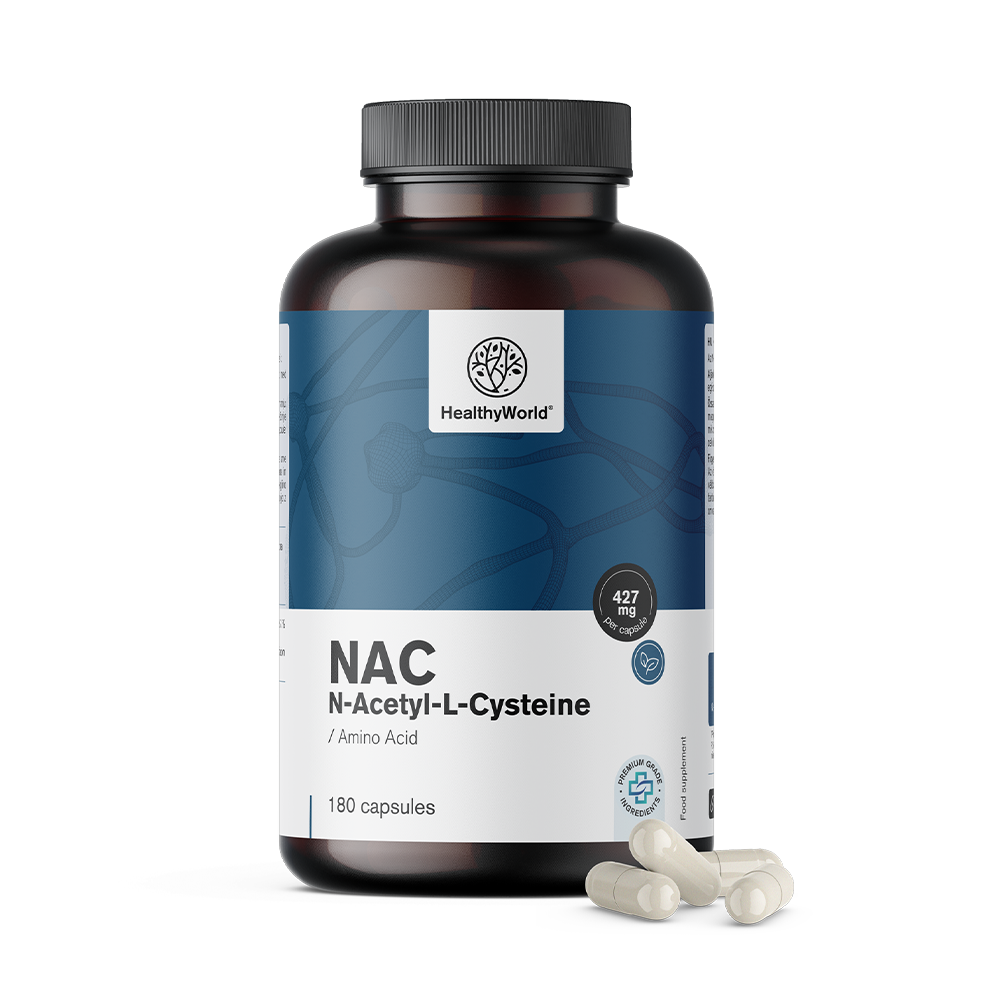 N-acetil cisteina o NAC in capsule.