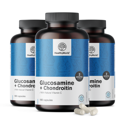 3x Glucosamina + condroitina, totale 540 capsule