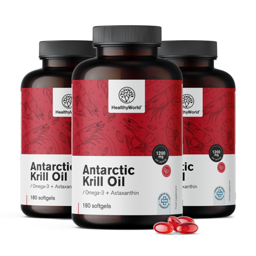 3x Olio di krill 1200 mg, totale 540 capsule molli