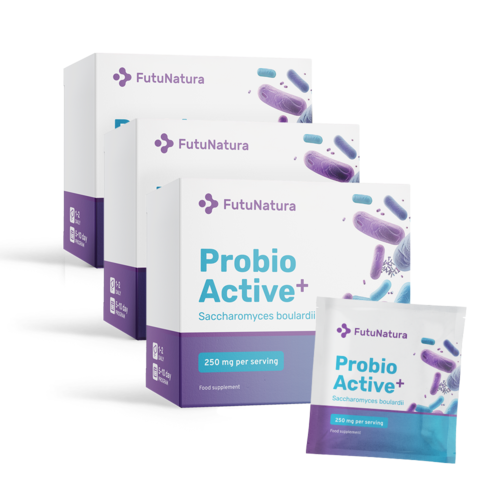 3x Probio Active PLUS – Saccharomyces boulardii 250 mg, totale 30 bustine