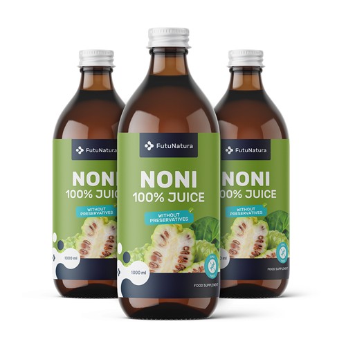 3x 100% succo di noni, totale 3000 ml