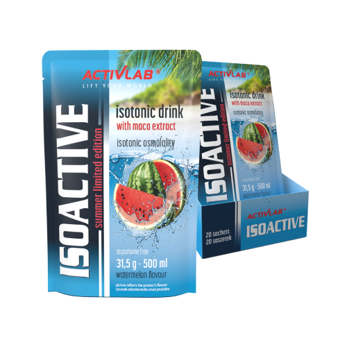 Isoactive izotonični napitek – lubenica, 20 x 31,5 g