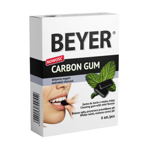 Carbon – žvečilni gumiji z aktivnim ogljem, 6 žvečilnih gumijev