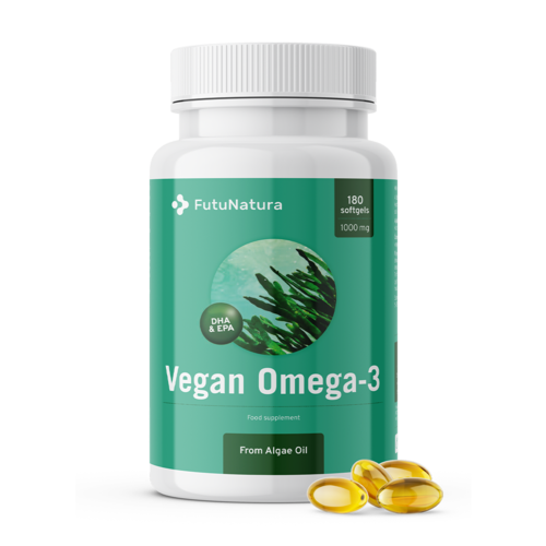 Veganska omega-3 iz alg 1000 mg, 180 mehkih kapsul