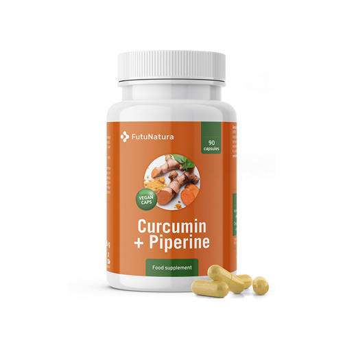 Kurkumin + piperin 500 mg, 90 kapsul