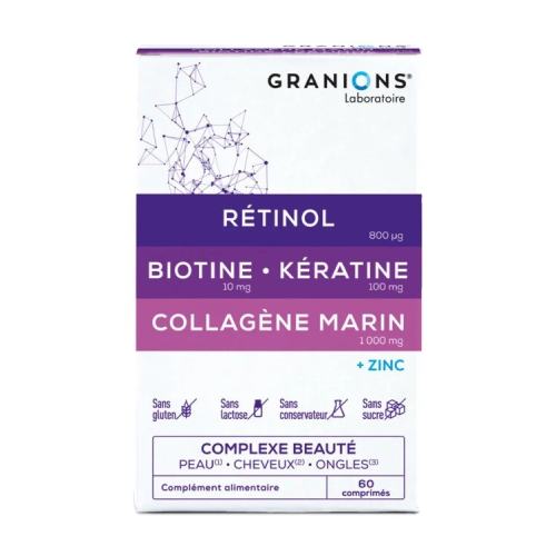 Kolagen + biotin + retinol – kompleks za lepoto, 60 tablet