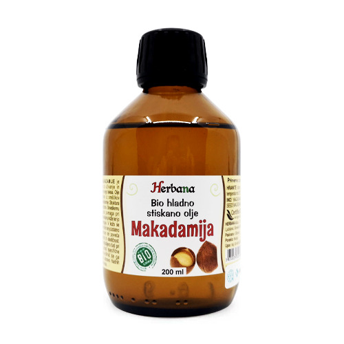 BIO Olje makadamije, hladno stiskano, 200 ml