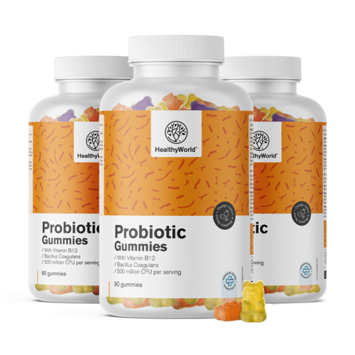 3x Probiotic – gumiji z mikrobiološkimi kulturami, skupaj 270 gumi bonbonov