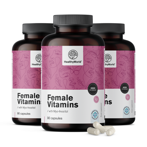 3x Vitamini za ženske z mio-inozitolom, skupaj 270 kapsul