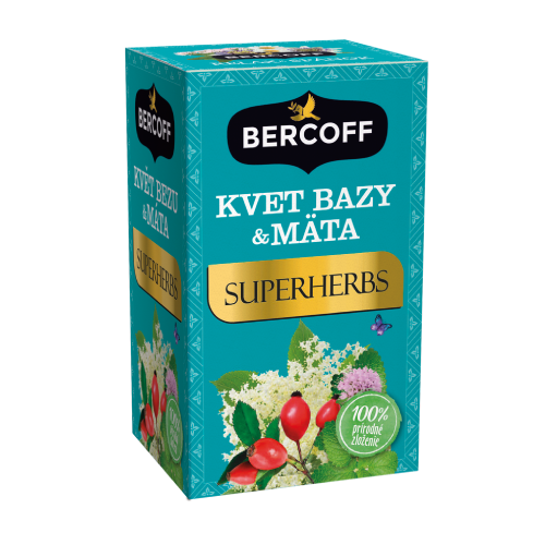 Zeliščni čaj – bezeg in meta, 15 x 2 g
