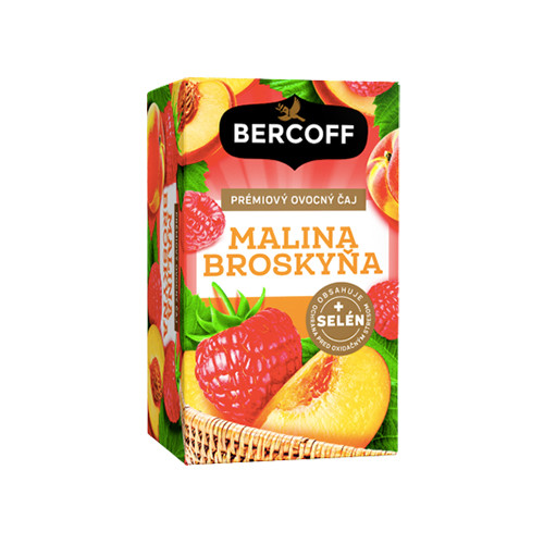 Sadni čaj – malina, breskev in selen, 16 x 2 g