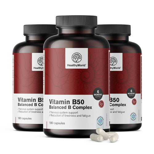 3x Vitamin B50 kompleks, skupaj 540 kapsul