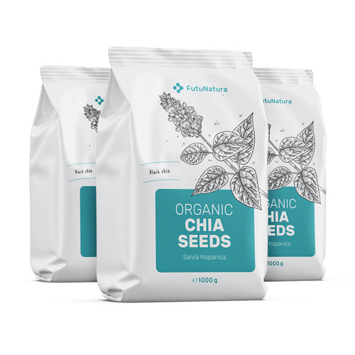 3x BIO Chia semena, skupaj 3000 g