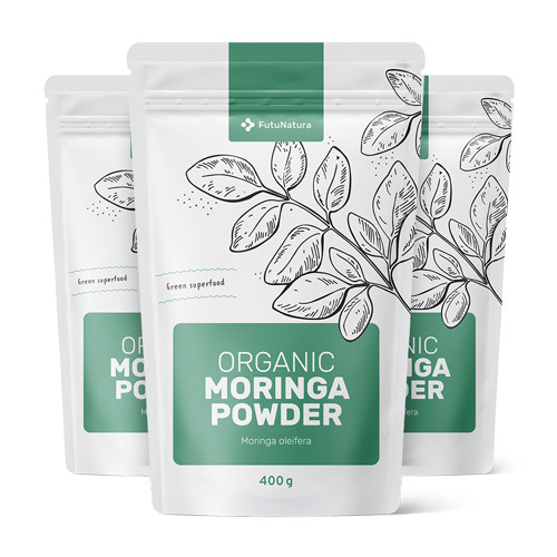 3x BIO Moringa v prahu, skupaj 1200 g