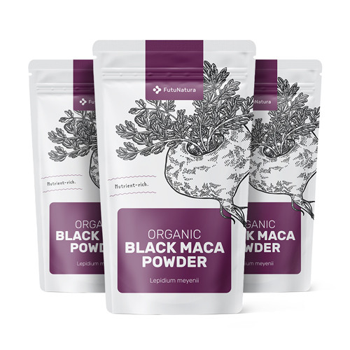 3x BIO Črna maca v prahu, skupaj 1500 g