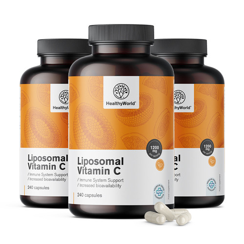 3x Liposomski vitamin C 1200 mg, skupaj 720 kapsul