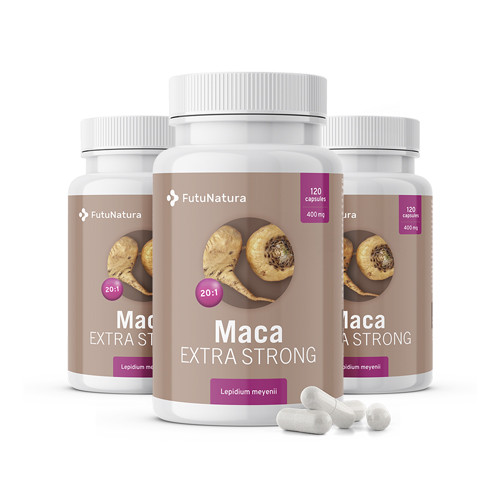 3x Maca 20:1 Extra Strong, skupaj 360 kapsul