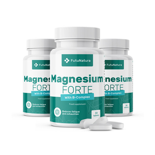 3x Magnezij Forte + B kompleks, skupaj 90 tablet