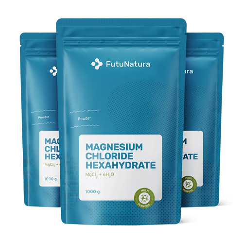 3x Magnezijev klorid v prahu, skupaj 3000 g