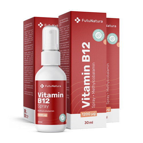 3x Vitamin B12 1200 µg – pršilo, skupaj 90 ml