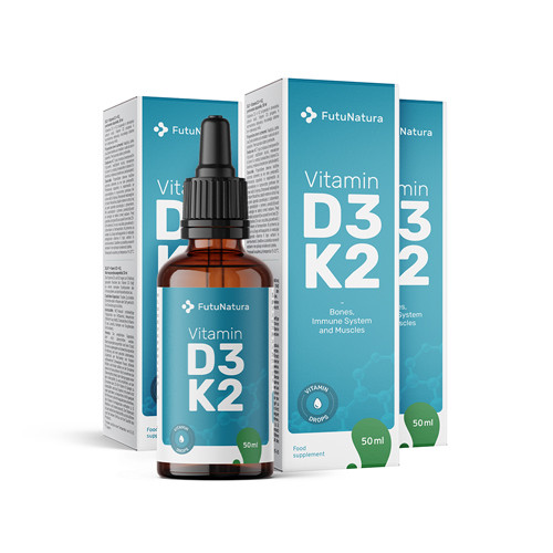 3x Vitamin D3 + K2 – v kapljicah, skupaj 150 ml