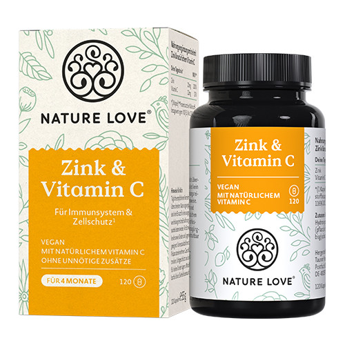 Veganski cink z vitaminom C, 120 kapsul