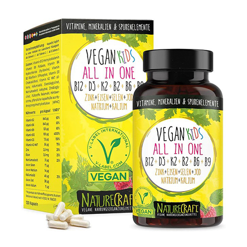 Veganski vitamini in minerali za otroke, 120 kapsul