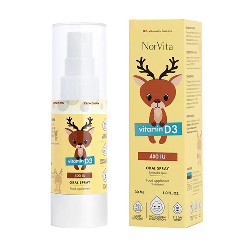 Vitamin D3 – pršilo za dojenčke in otroke, 30 ml