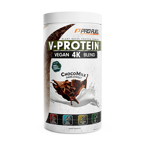 V-Protein 4K veganski proteini – čokoladno mleko, 750 g