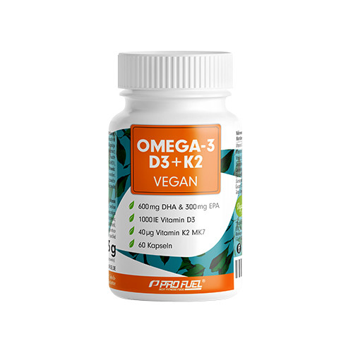 Veganski OMEGA-3 + D3 + K2, 60 kapsul