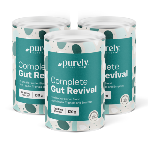 3x Complete Gut Revival – prebiotična mešanica v prahu, skupaj 450 g