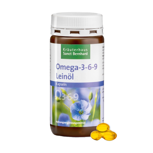Omega 3-6-9 z lanenim oljem, 180 kapsul