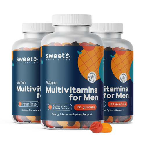 3x Multivitamini za moške, skupaj 450 gumi bonbonov