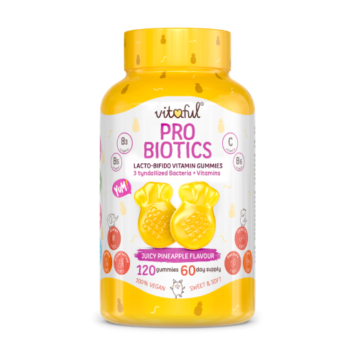 PRO BIOTICS – Mikrobiološke kulture z vitamini, 120 gumi bonbonov