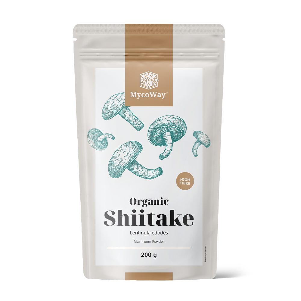 BIO Shiitake vo forme prášku.