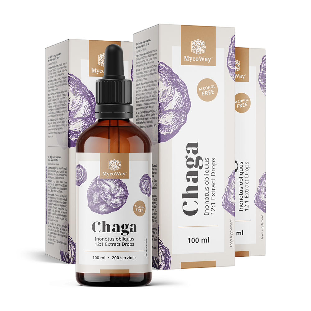 Chaga – extrakt v kvapkách
