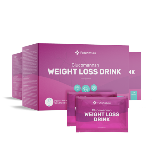 3x Glucomannan afslankdrankje, totaal 90 zakjes