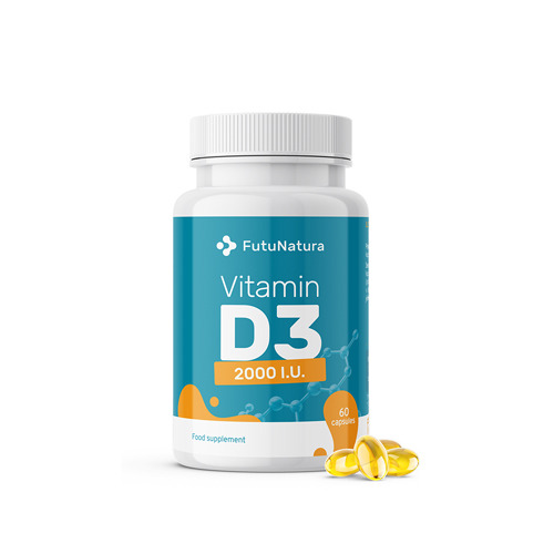Vitamine D3 2000 IE, 60 softgels