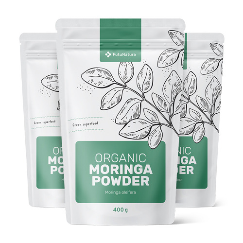 3x BIO Moringapoeder, totaal 1200 g