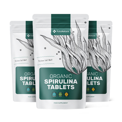 3x BIO Spirulina 400 mg, totaal 1125 tabletten