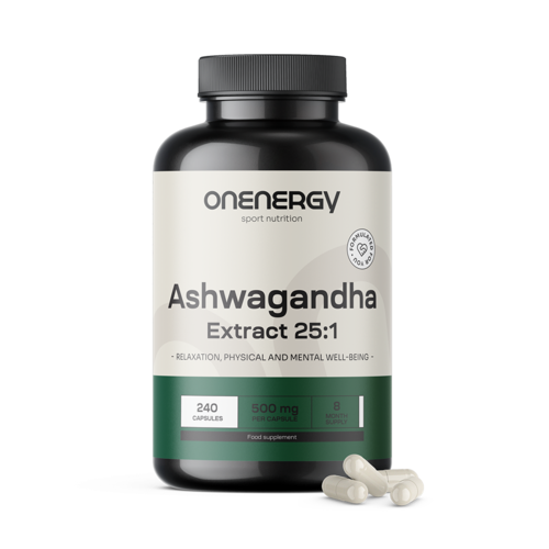 Ašvaganda 500 mg – výtažek 25:1, 240 kapslí