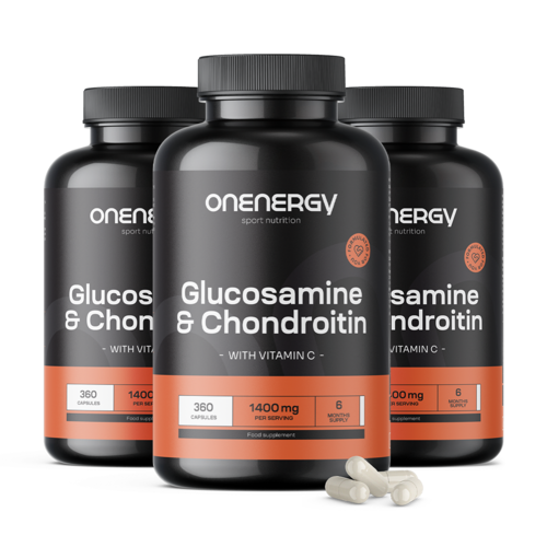 3x Glucosamin + Chondroitin 1400 mg, zusammen 1080 Kapseln